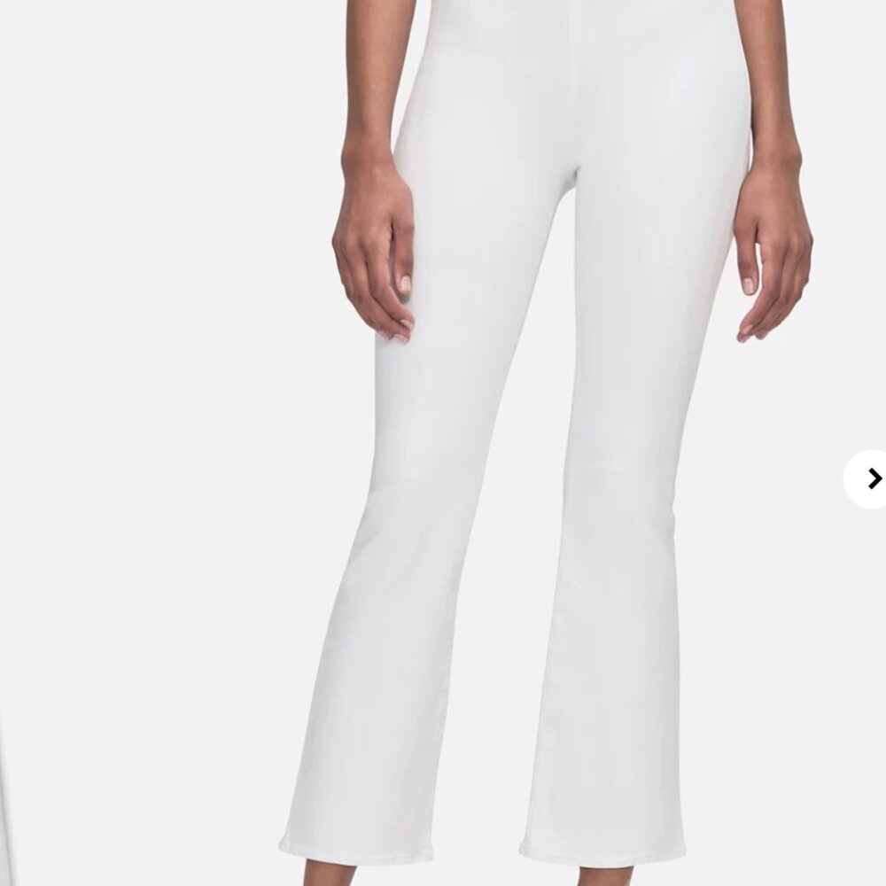 FRAME The Jetset Crop Mini Boot White elastic 30-34 size